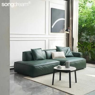 Modern Design European Style Living Room Upholstery Modular Leather Sofa