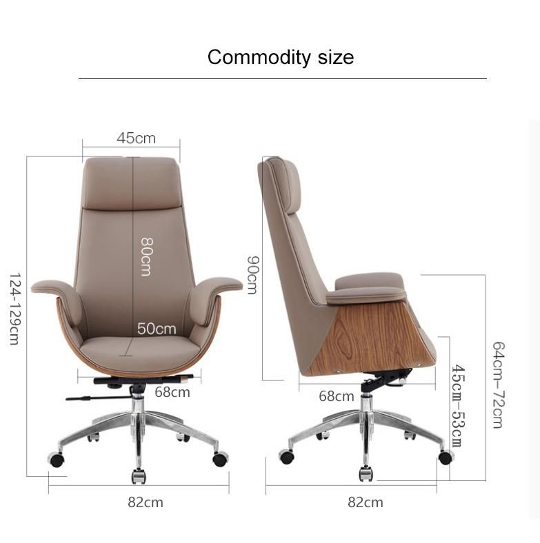 Luxury Ergonomic Design High Back Office Chair for Boss/Manger with up & Down Headrest