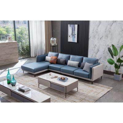 Italy Style Home Furniture Sofa Set Modern 1+2+3 Leather Chaise Corner Living Room Sofa