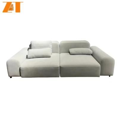 Fashion Brand Luxury Living Room Furniture Modern Design Grey Fabric Sofa