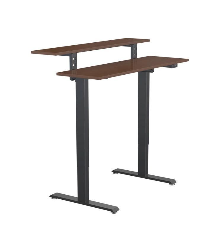 Electric Adjustable Height Single Motor Standing Desk with Storage Shelf