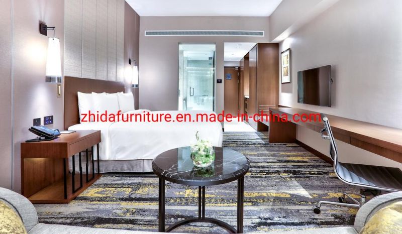 Custom Made Hilton Hotel Resort Luxury 5 Star Hotel Apartment Villa Furniture Wooden Double King Size Bed