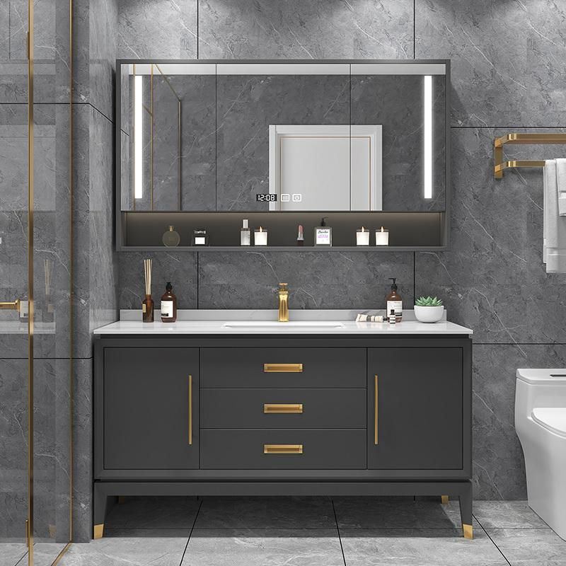 Modern Style Bathroom Cabinet Bathroom Furniture Cabinet Vanity with Rock Plate Sink