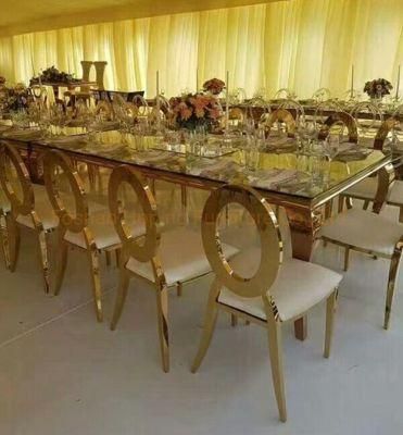 White Modern Dining Table Chair Hotel Furniture Banquet Golden Events Rental Chair Banqueting Chairs Wedding Decor Chairs