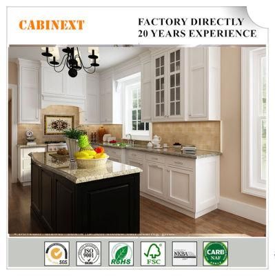 Modern Modular White Shaker Kitchen Cabinets Solid Wood Factory Directly