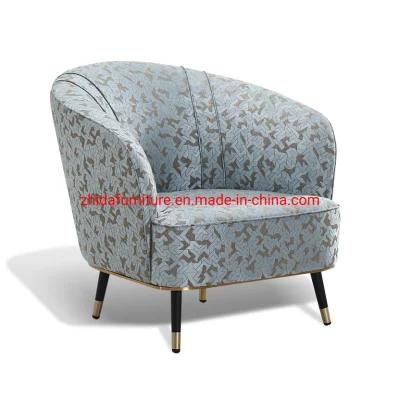 Home Furniture Blue Velvet Living Room Coffee Shop Armrest Chair