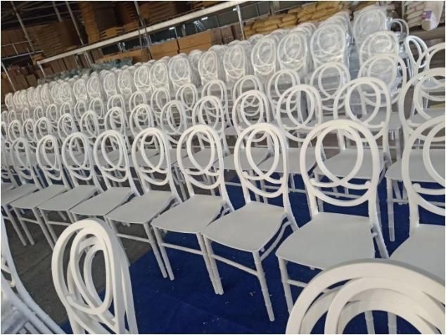 White Color Stackable PP Chairs Hotel Terrace Chairs