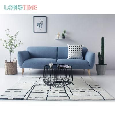 Modular Design Luxury Home Furniture Blue Fabric 2 Seat Sofa