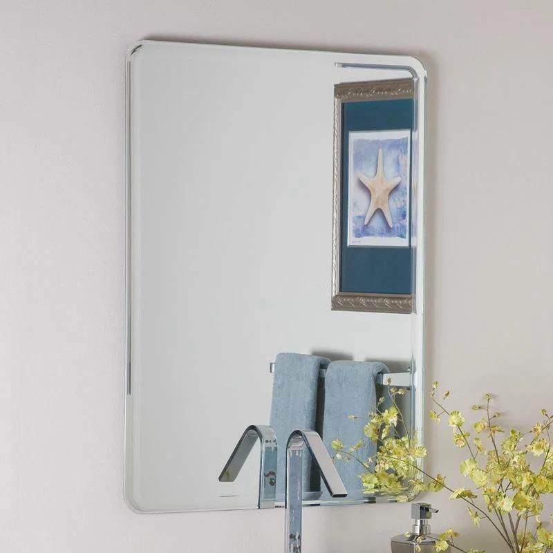 5mm Wall Mounted Home Decorative Bevel Edge Frameless Bathroom Mirror