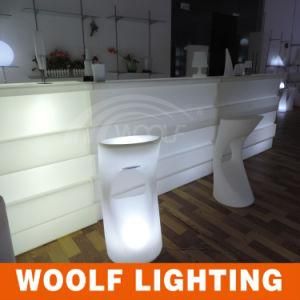 Outdoor Glow Plastic Rechargeable LED Bar Furniture