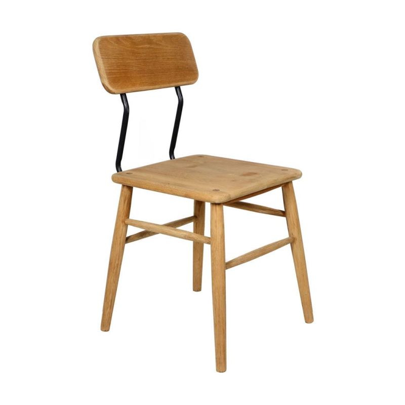 Nordic Teak Wood Knock Down Pierre Jeanneret Cane Wicker Rattan Dining Chair