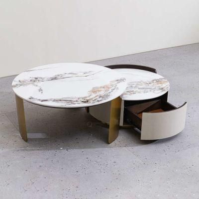 Modern Style Contemporary MDF Stainless Steel Nordic Coffee Table