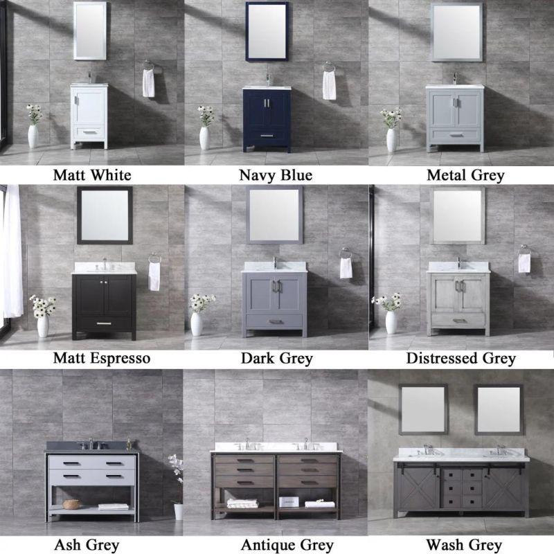 Modern Style Double Sinks Freestnding Bathroom Cabinet Furniture