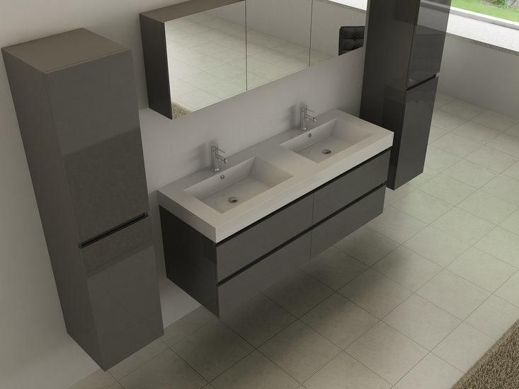 New Modern Simple Side Cabinet Bathroom Vanity with Ceramic Sink