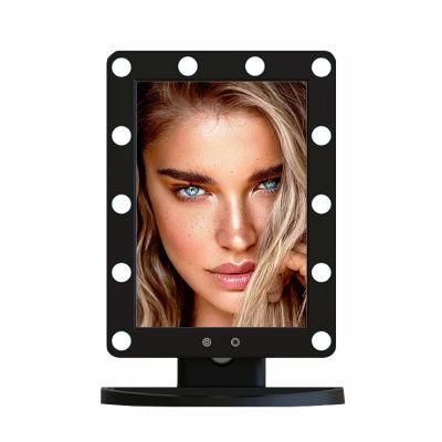 Bedroom Lighted Standing LED Cosmetic Makeup Tool Vanity Hollywood Mirror