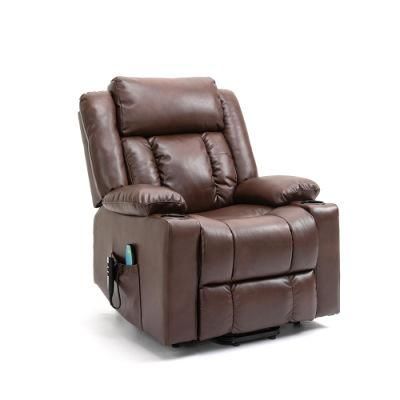 Modern Sofa Chair Home Living Room Furniture Lift-up Electric Recliner with USB&Massage Air Leather Sofa