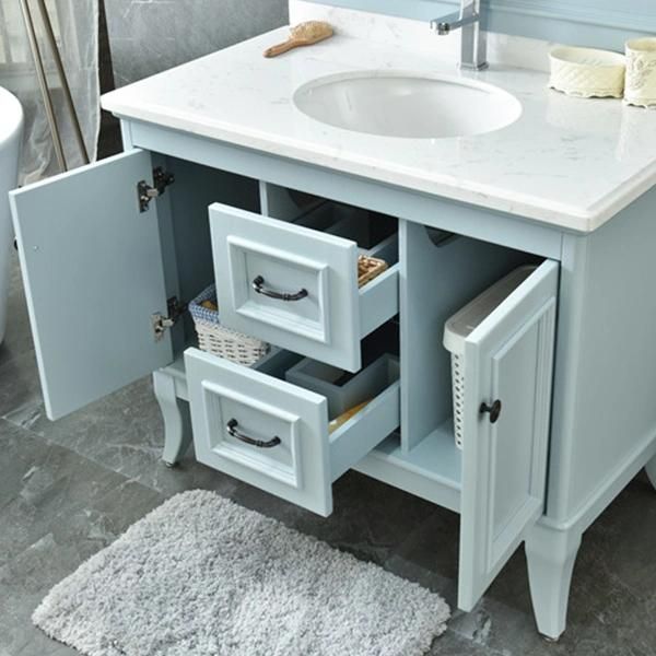 Wood MDF Bathroom Vanity Country House Style Furniture Bathroom Cabinet