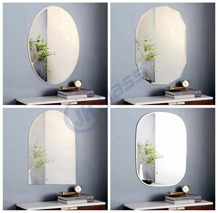 Rounded Rectangle Metal Bathroom Framed Mirror for Wall Decoration