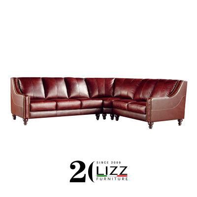5 Seat Corner Leather Sofa for Living Room Furniture