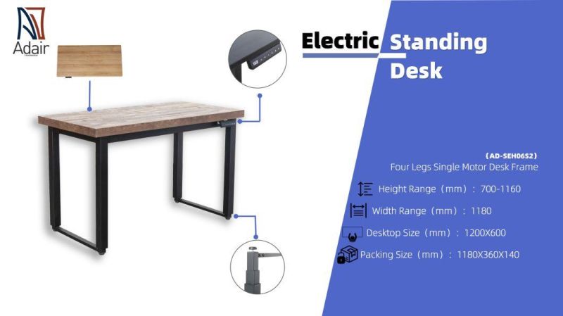 Four Legs Electric Adjust Height Standing Stand up Lifting Desk Frame