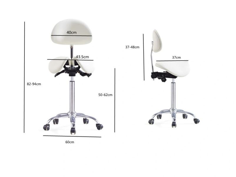 Best Selling Popular Ergonomic Office Chair Split Saddle Stool with Adjustble Armrest