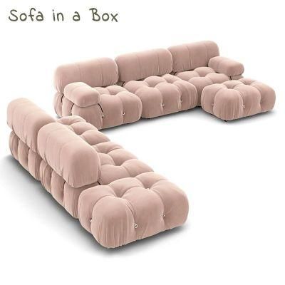 Factory Wholesale Modern Living Room Sofa L Shaped Fabric Luxury Corner Modular Sofa Sectional Sofa Set Furniture