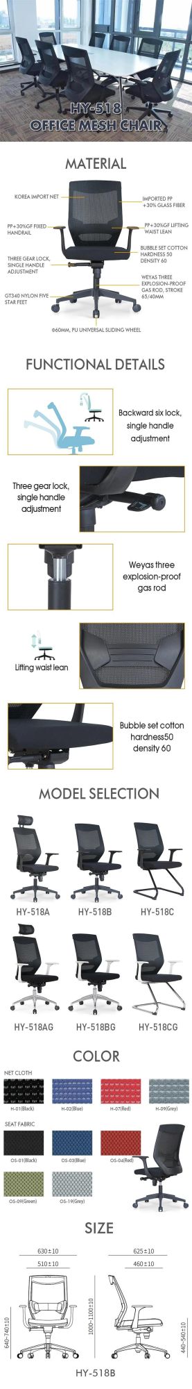 Mesh Ergonomic Fixed Armrest Manager Executive Office Chair