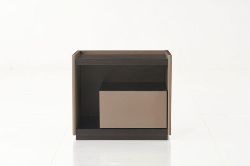 FL62 Night Stand /Eucalyptus Veneer / Steel Base Coating /Italian Modern Furniture Home and Hotel