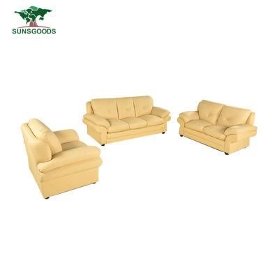 Italian Modern Living Room Home Chesterifeld Velvet Fabric Genuine Leather Luxurious Wood Frame Sofa 1 2 3