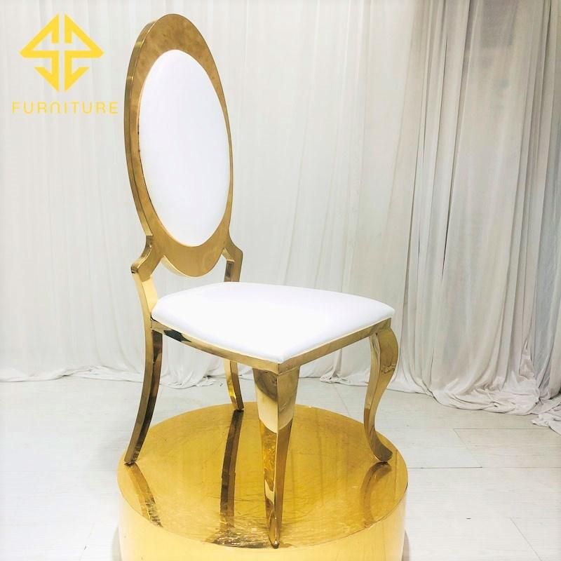 Europe Style Stainless Steel Dining Chair Hotel Furniture Wedding Events Party