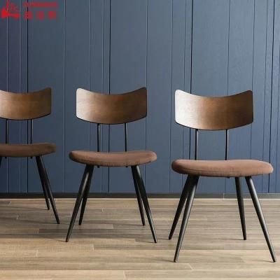 Nordic Fabric with Stainless Steel Leg with Copper Plating Dining Chair for Hotel