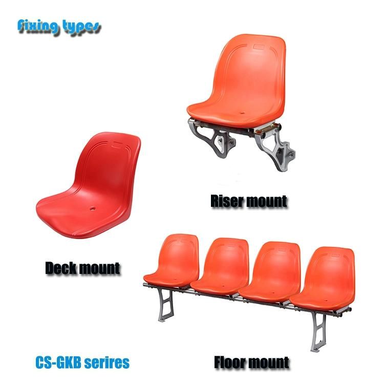 Floor Mounting Plastic Gym Seating, Outdoor Sports Furniture, Fixed Stadium Seats