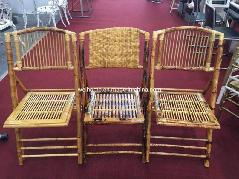 Outdoor Events Party Used Folding Bamboo Chair Catering Furniture Banquet Folding Chair Bamboo