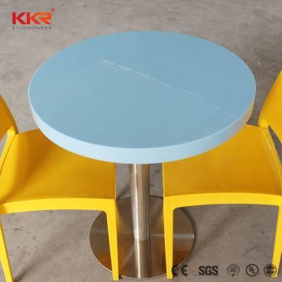 Artificial Stone Small Fast Food Modern Solid Surface Dining Table