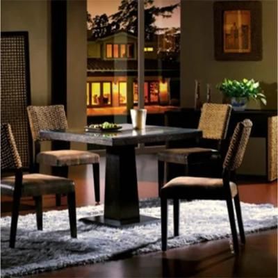 Modern Dining Table Set Rattan Frame Dining Room Set for Chinese Dining Furniture Wicker Table and Chair Factory Direct