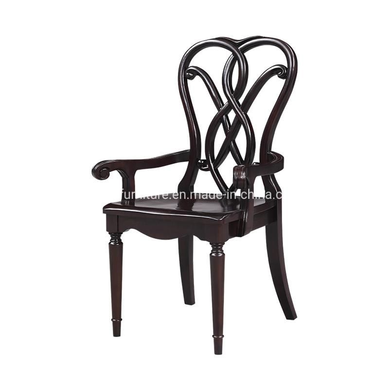Armrest Hotel Chinese Restaurant Dining Furniture Dining Chair