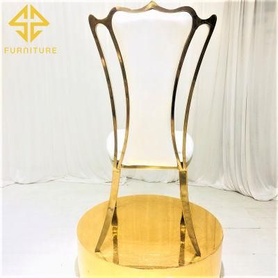 Luxury Royal Hotel Furniture Stainless Steel Chair for Banquet Use