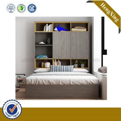 Modern Chinese King Melamine Bedroom Home Hotel Furniture MDF Double Bed (HX-9NG006.1)