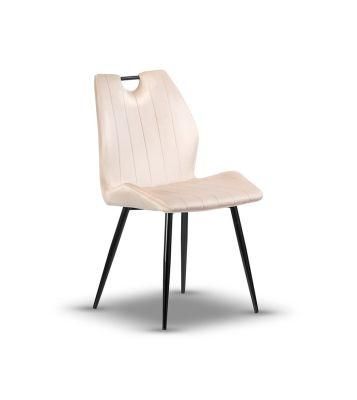 Contemporary Restaurant Modern Design Black Leg Restaurant Fabric Dining Room Chairs