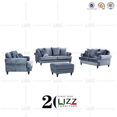 Sectional Living Room/Home/Office/Hotel Furniture Set Luxury Velvet/Line Fabric Sofa