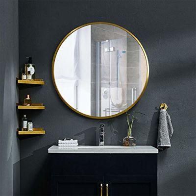 D=700mm Black Matte Satin Brush Finish Round Shape Decor Decorative Bathroom Mirror