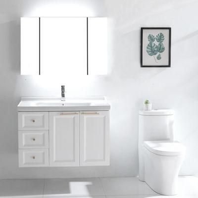 Shaker Style Wall Hung White Color Bathroom Vanity with Double Door (2033)
