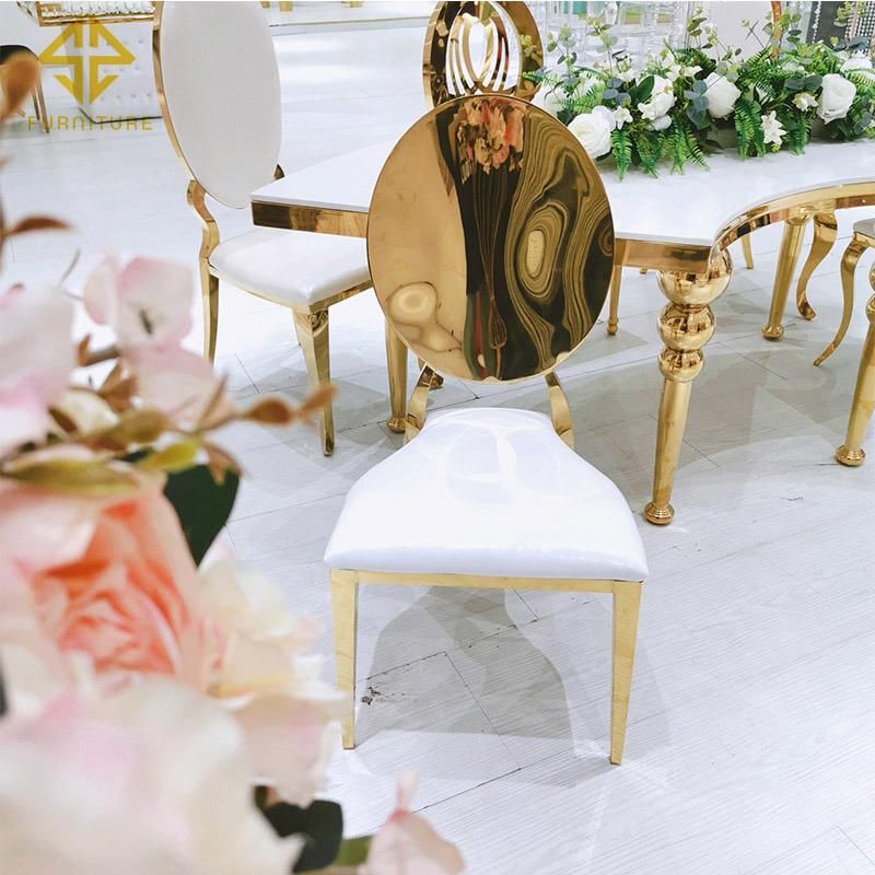 Best-Selling Products Gold Stainless Steel Metal Frame Throne Wedding Chair