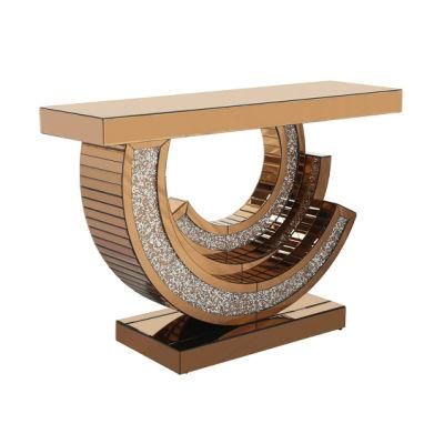 Wholesale Modern Mirrored Furniture Dubai Style Gold Entryway Console Table