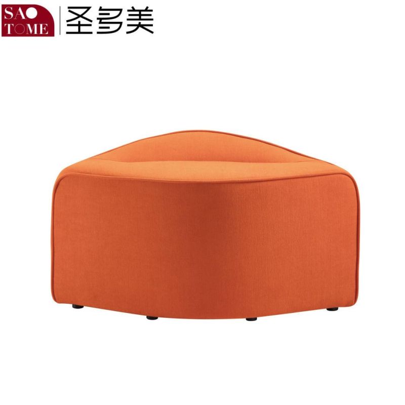 Modern Simple Cloth Orange Makeup Stool