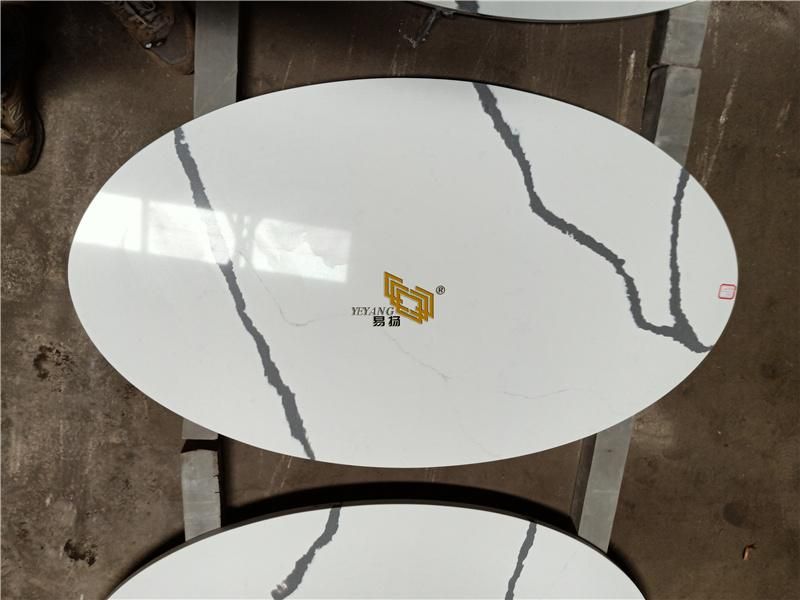 Granite/Marble Countertop/Table/Round Dining/Table White/Black/Grey Hotel/Project Customed Marble Design