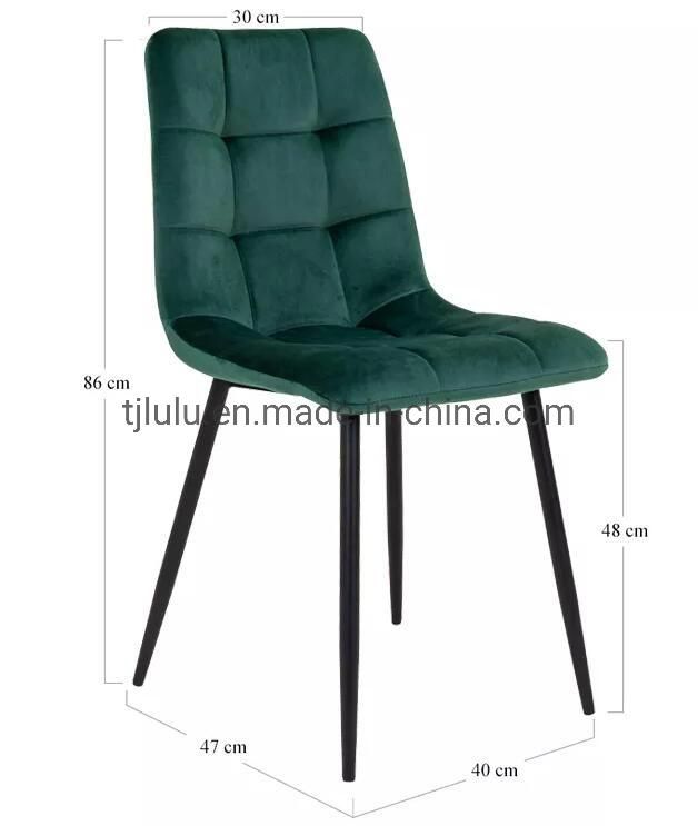 Modern Upholstered Leather Metal Chairs Fabric Leather Italian Designer Velvet Iron Frame Dining Chair