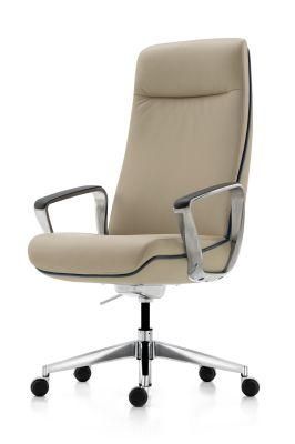 Zode Modern Simplicity Genuine Leather Executive Chair Fabric Office Chair for Home Office