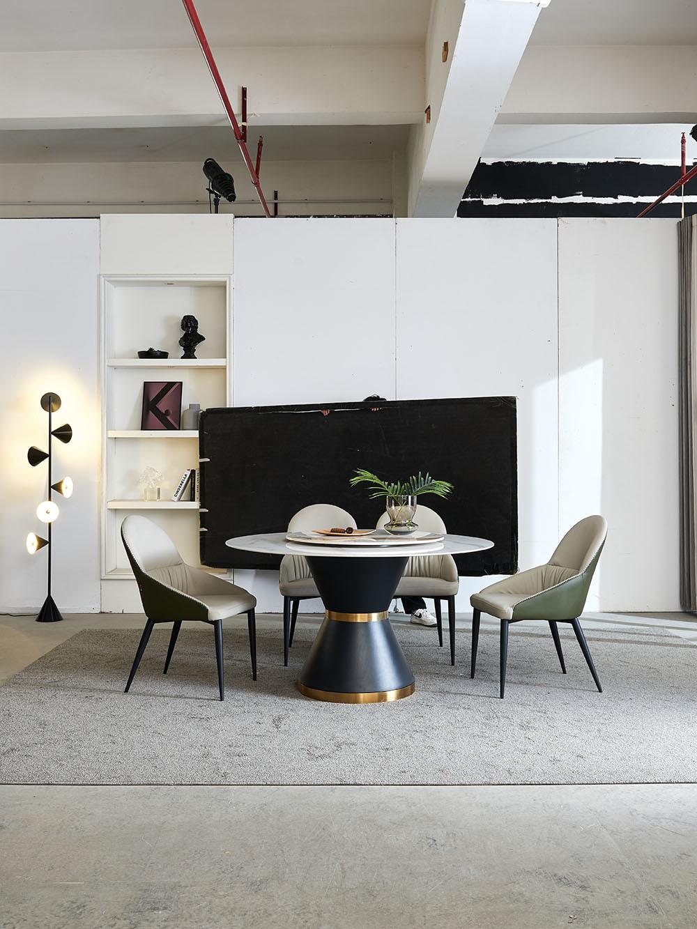 Modern Luxury Kitchen Furniture Marble Dining Table Rock Plate Table