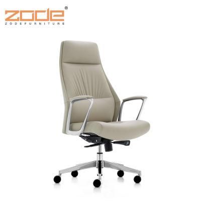 Zode Modern Swivel Comfortable High Back Ergonomic Computer Fixed Armrest Executive Black PU Leather Office Chair